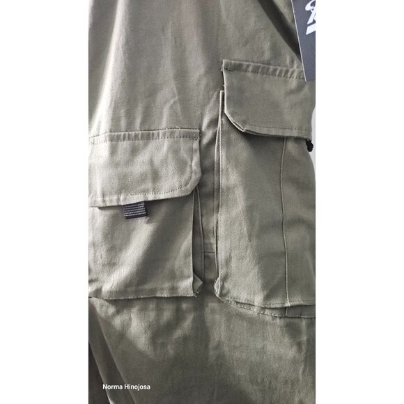 Mens Brooklyn Cloth Olive Cargo Jogger Pants Elastic Waist Drawstring Size 3XL - Picture 10 of 16